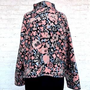 Zara Jacquard Floral Print Sweater Size L